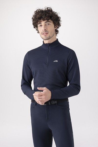 ◆ SALE ◆ EQUILINE Hans・エクイライン メンズ3Dテックハーフジップシャツ（シーズンコレクション限定商品)
