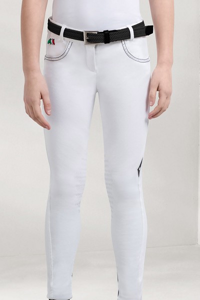 ◆ OUTLET ◆ EQUILINE Taylor・エクイライン ジュニア用ニーグリップキュロット(ホワイト/女の子用10-11)