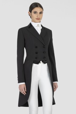 ● SALE ● EQUILINE GERMEG・エクイライン レディースドレッサージュコート・ブラック/40