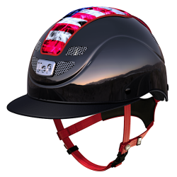 Uof Riding Helmet “ROMA TRENDY FLAGS” (Uof ローマ・カスタマイズヘルメット “トレンディフラッグ”)