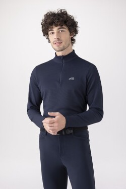 ◆ SALE ◆ EQUILINE Hans・エクイライン メンズ3Dテックハーフジップシャツ（シーズンコレクション限定商品)