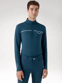 ◆ NEW ◆ EQUILINE Ecast・エクイライン メンズUVカットハーフジップシャツ（ミッドシーズンウィンター2025・限定デザイン)