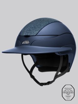 【定番商品】EQUILINE XANTO SWAROVSKI CRYSTAL TOP with LOGO Sun Visor (エクイライン スワロクリスタルトップ＋ロゴ ライディングヘルメット・サンバイザー)
