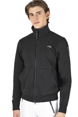 ● SALE ● EQUILINE COUPLEC・エクイライン メンズスエットジャケット・ブラック/L
