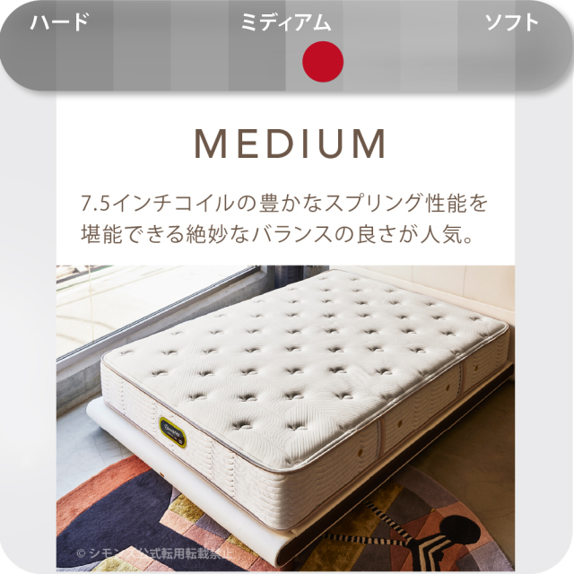 シモンズ エグゼクティブ ビューティレストシングル 型番 AB20S01101 Beautyrest Premium Simmons Executive(シングル)の通販 / マスター