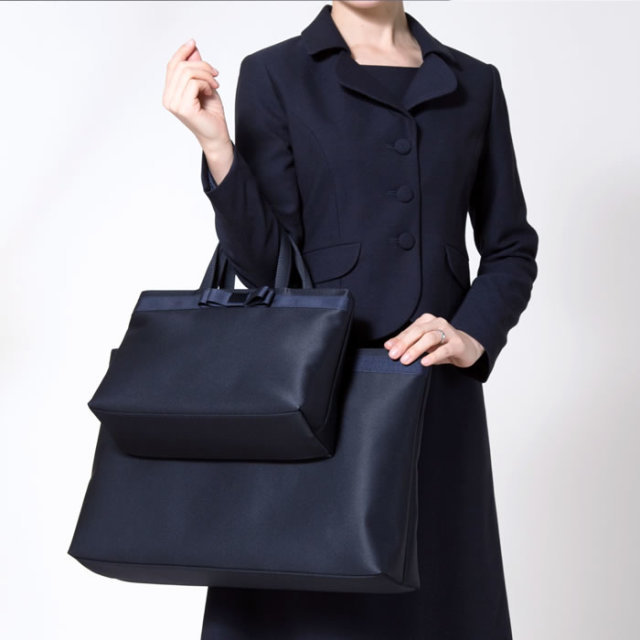 送料無料]国産,岩佐,自立式リボンお受験ビッグトートBAG,大【101251-b