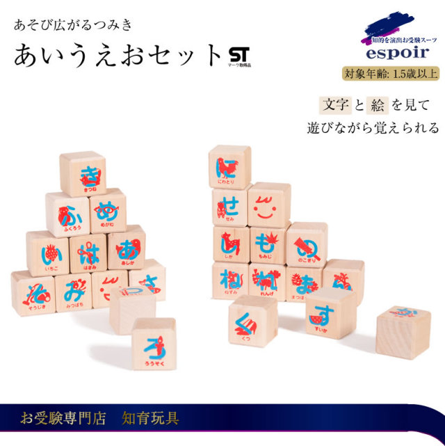知育玩具 あそび広がるつみき あいうえおブロック WOODYPUDDY(ウッディ