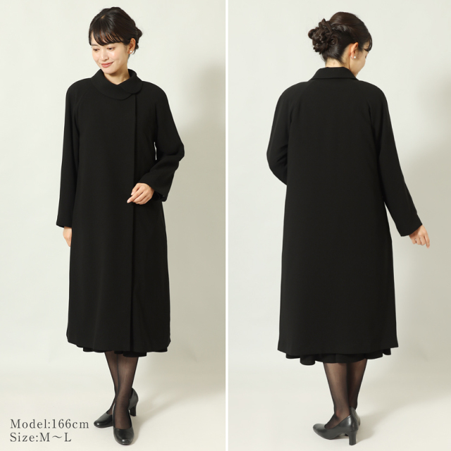 フォーマルコートキルティングライナー付ショールカラーコート[お受験