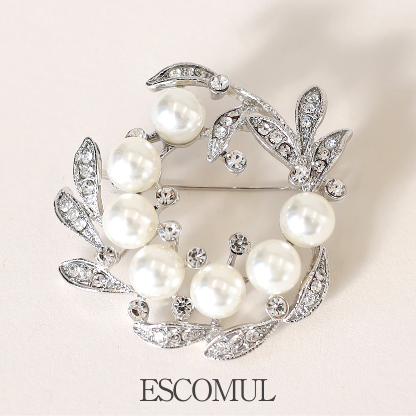 【30％OFF】上品パールブローチ,入園式・卒園式・入学式・卒業式,結婚式［pb-zs06］