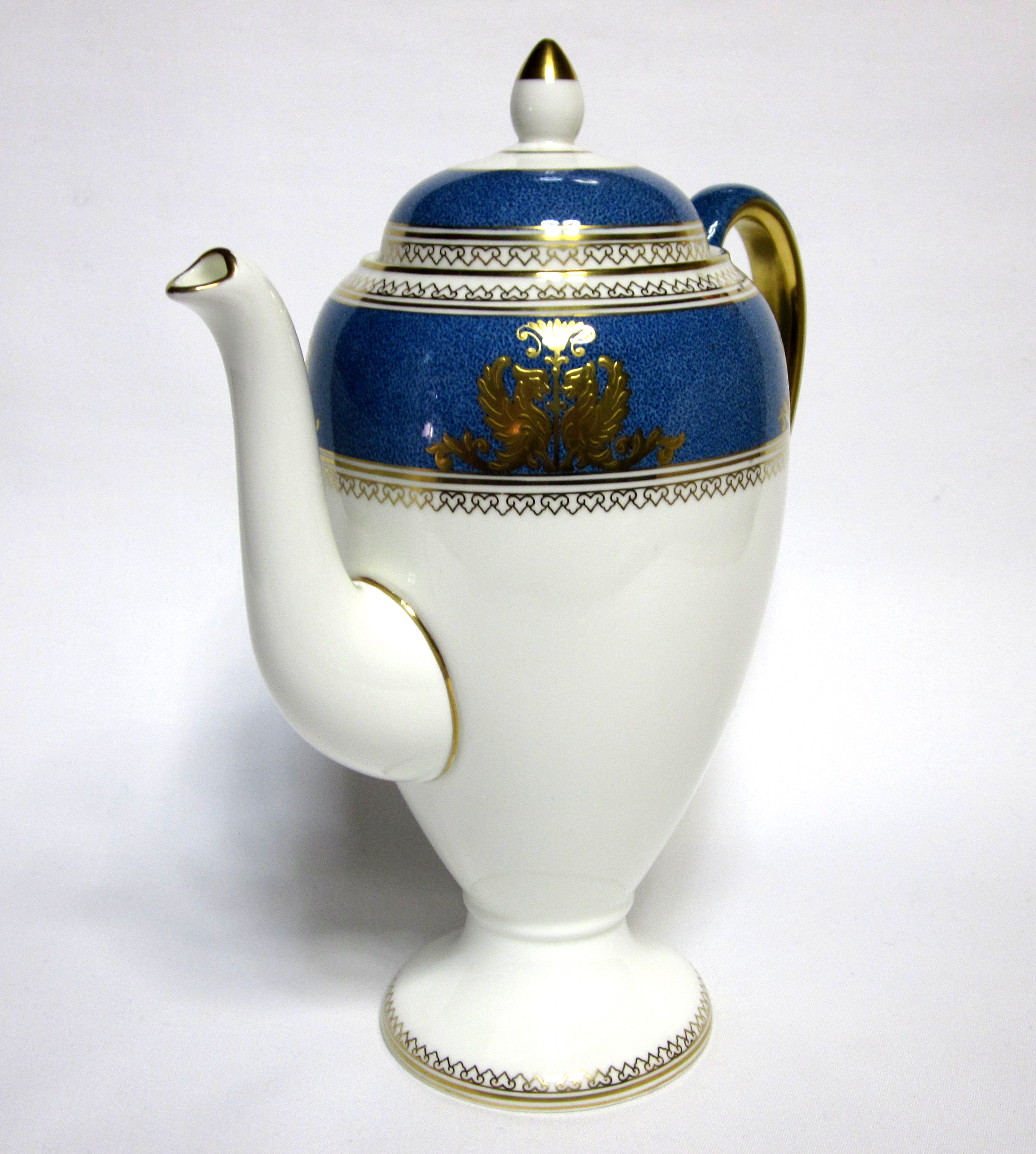 ウェッジウッド（Wedgwood）コロンビアパウダーブルー コーヒーポット