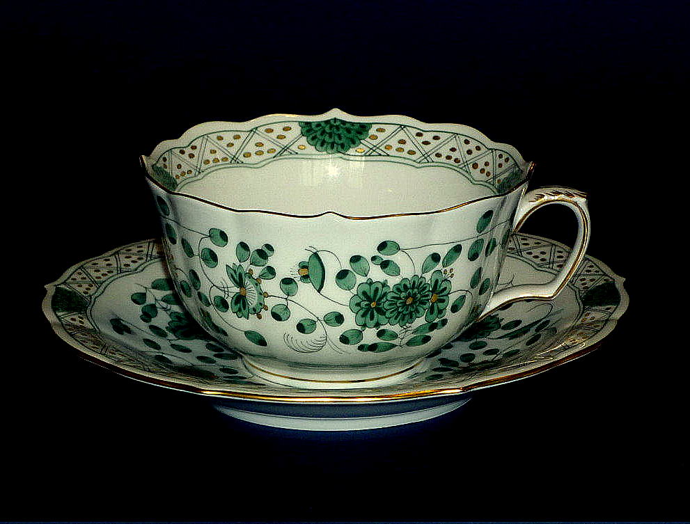 マイセン（Meissen）インドの華 リッチグリーン ティーカップ 