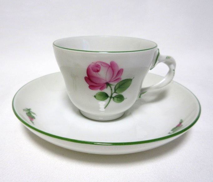 アウガルテン（Augarten）ウィンナーローズ デミタスカップ＆ソーサー