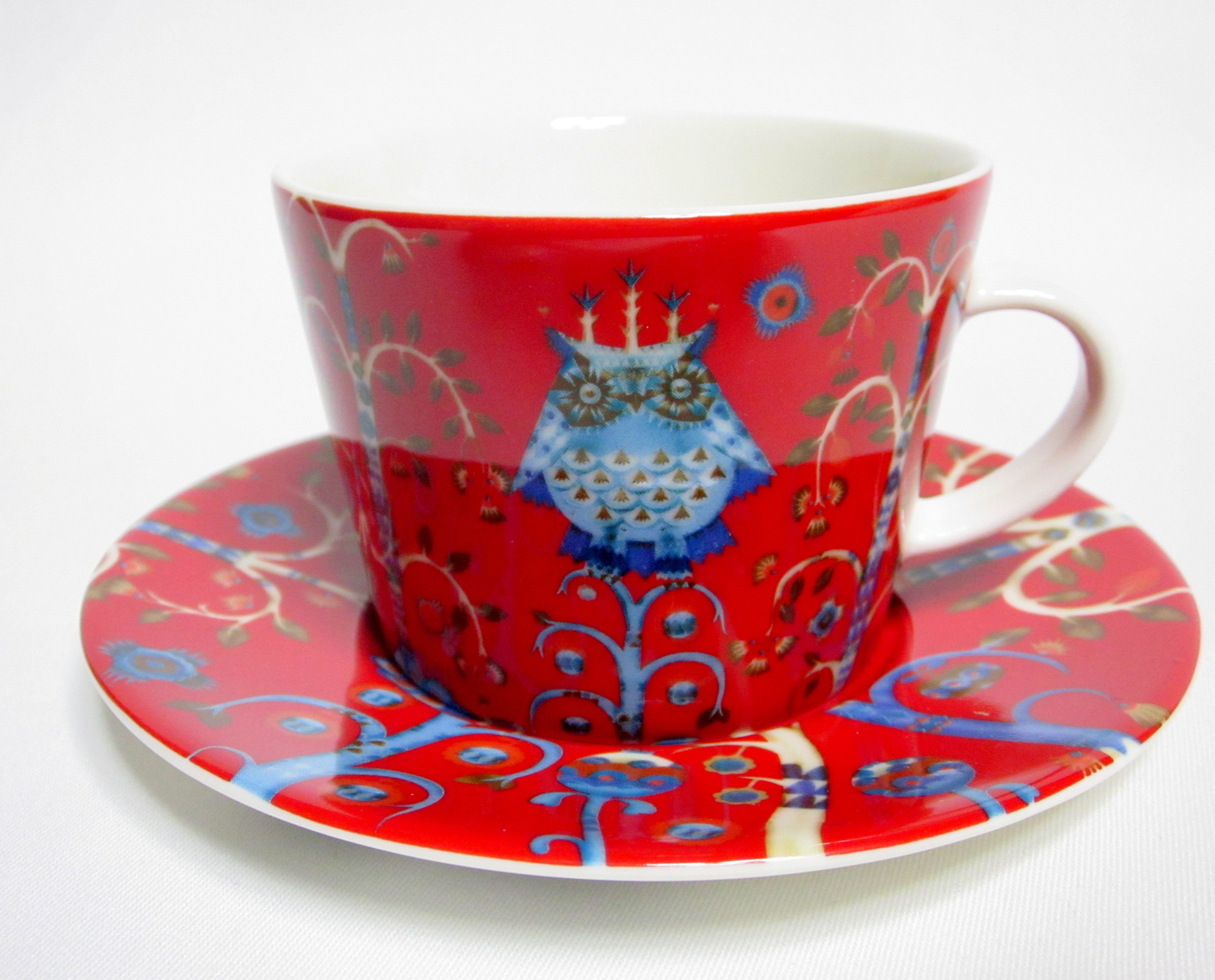 イッタラ(iittala)タイカ(Taika)レッド コーヒーカップ＆ソーサー