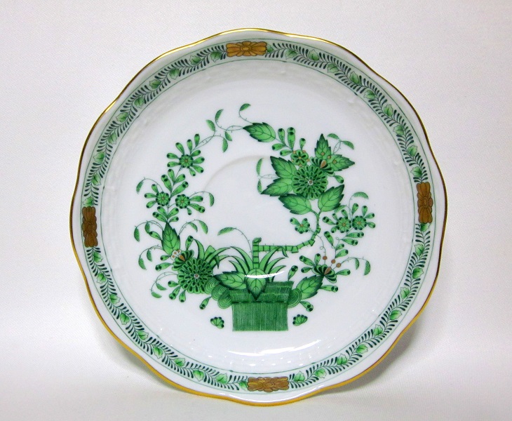 インドの華 グリーン ティーソーサー