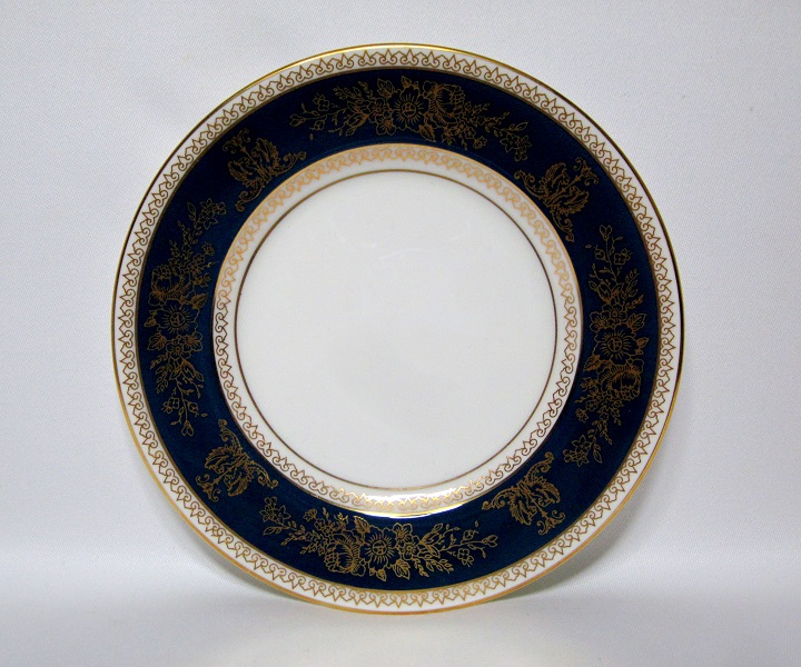 コロンビアブルー＆ゴールド プレート（１５ｃｍ）
