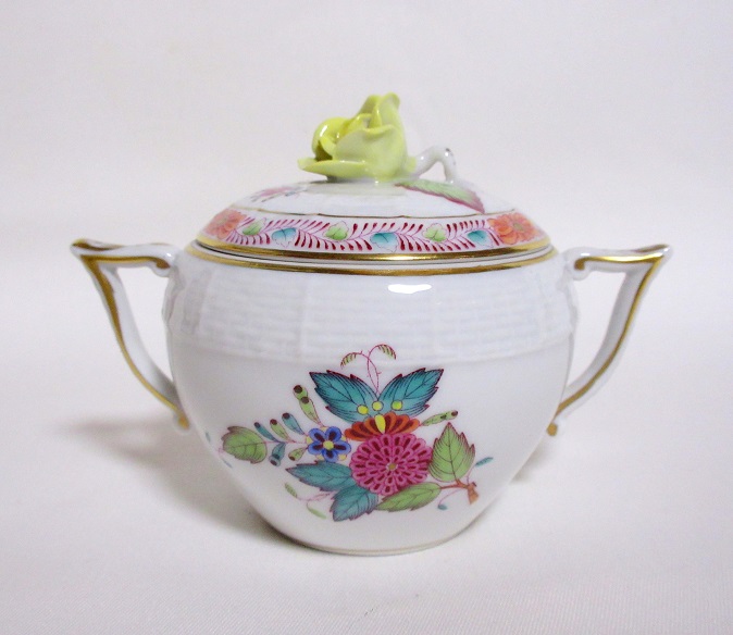 ヘレンド（Herend）アポニーフラワー シュガーポット（L）