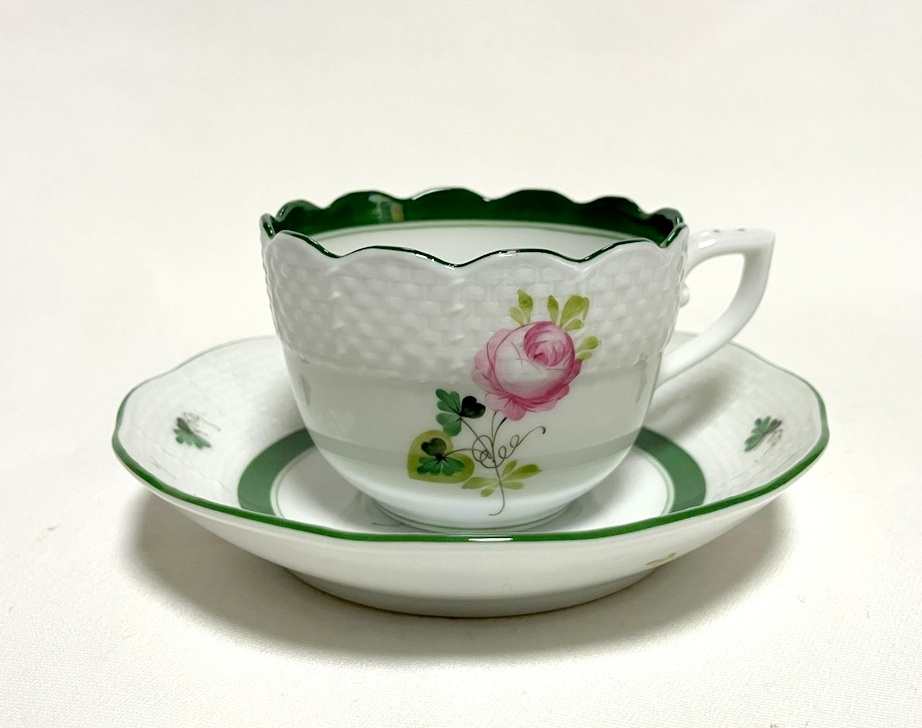 ヘレンド ウィーンのバラ モカカップ