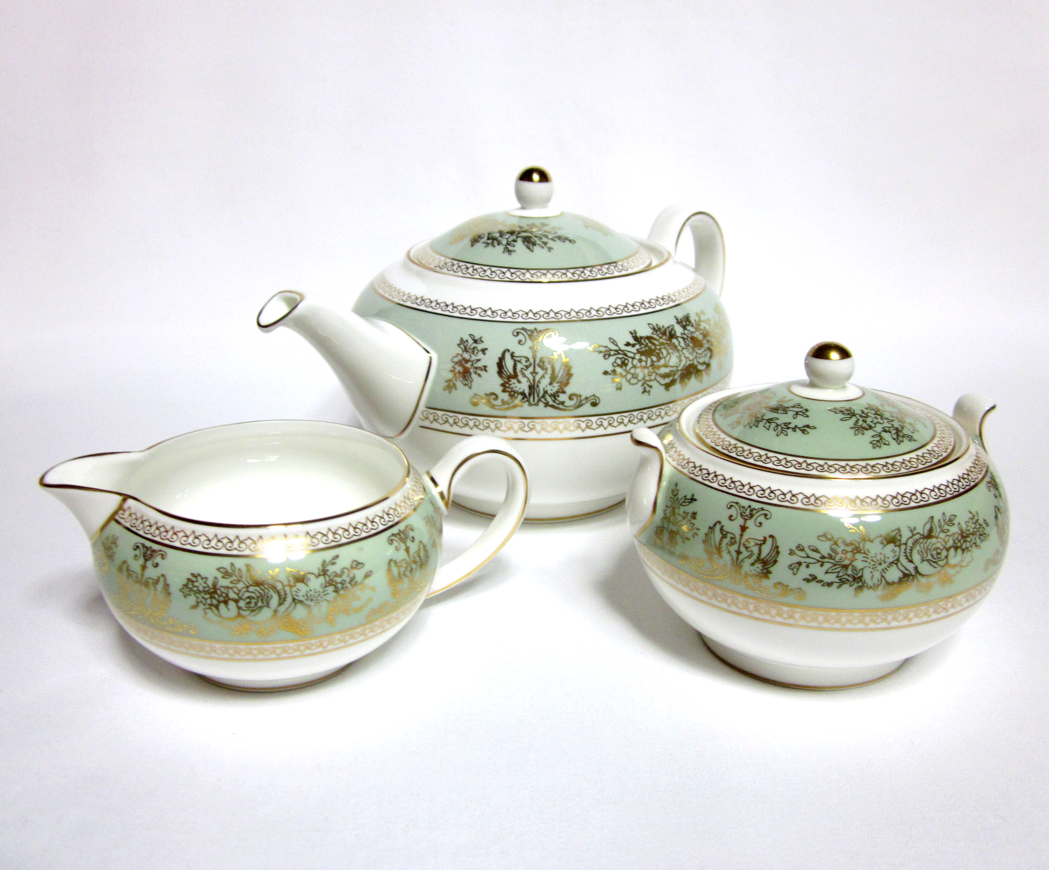 ウェッジウッド（Wedgwood）コロンビア セージグリーン ティーセット