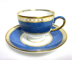 ウェッジウッド（Wedgwood）ユーランダー パウダーブルー コーヒーカップ＆ソーサー【西洋アンティーク/ブランド食器専門店 Floral