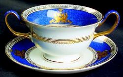 ウェッジウッド（Wedgwood）コロンビアパウダーブルー スープカップ＆ソーサー