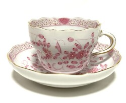 マイセン（meissen）インドの華 リッチピンク 兼用カップ＆ソーサー