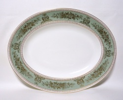 ウェッジウッド（Wedgwood）コロンビア セージグリーン オーバルプレート（プラター）