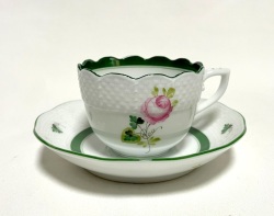 ヘレンド ウィーンのバラ モカカップ