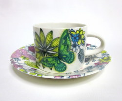 アラビア ルノ バタフライ プレート(ソーサー)2枚 アラビア（ARABIA）ルノ バタフライ ティーカップ＆ソーサー【西洋