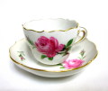 マイセン（Meissen）ピンクローズ モカカップ＆ソーサー