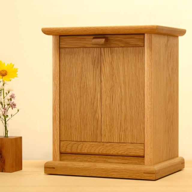 【森林工芸館】　姫厨子ナラ　【受注生産品納期2ヶ月ほどです】　小型仏壇　現代仏壇　上置き仏壇