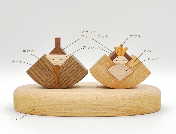 森林工芸館】木のお雛さま