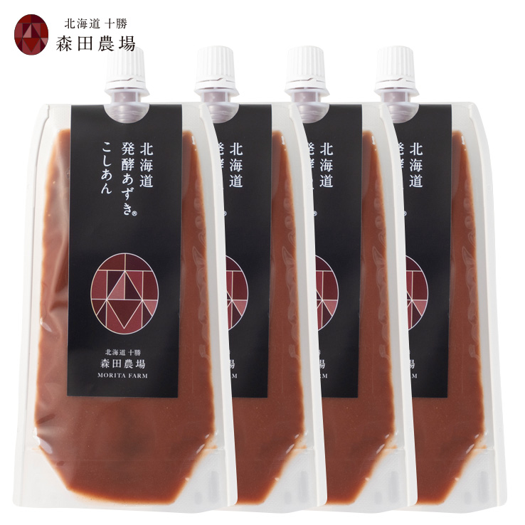 北海道発酵あずき(こしあんタイプ)4個セット【冷蔵便】送料無料