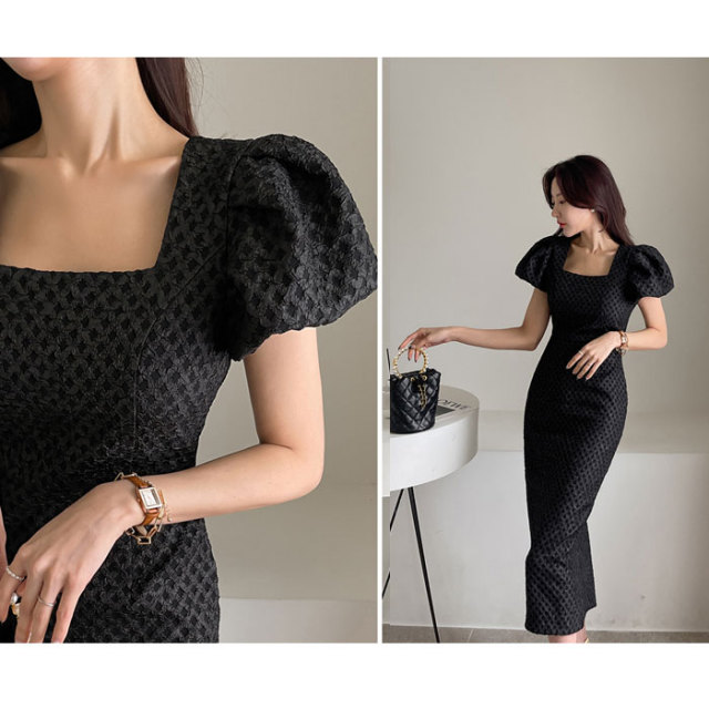 最終値引き‼️【美品】ADEAM ボウタイ パフスリーブワンピース s