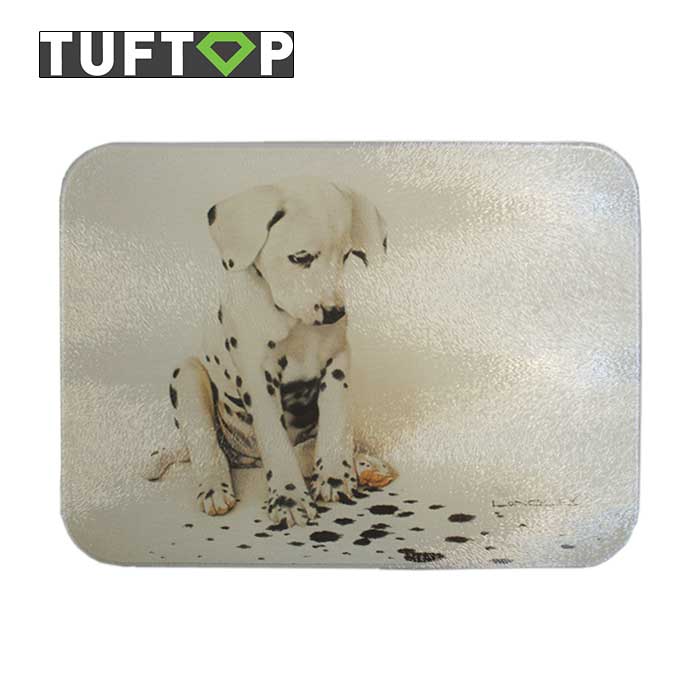 タフトップ　ダルメシアン　ガラスまな板