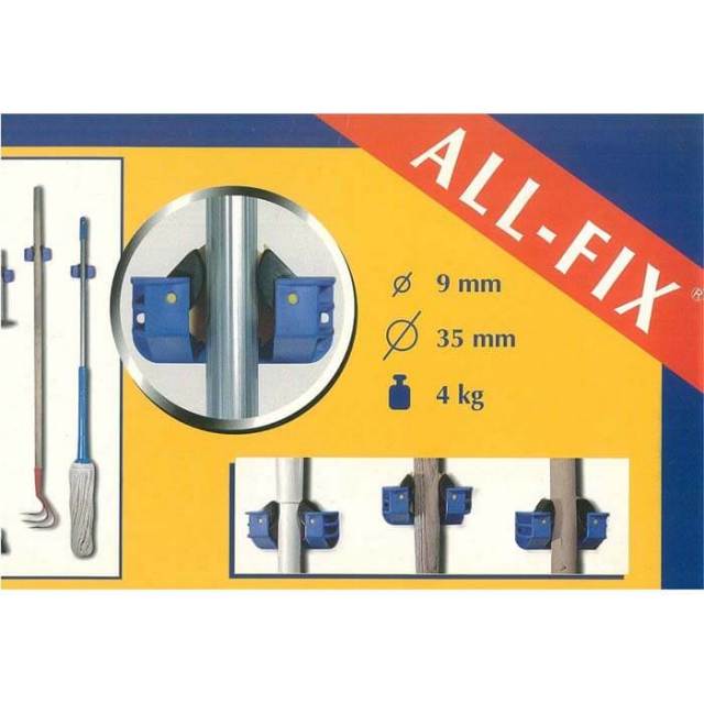 オールフィックス Allfix クランプ 単品 箒やモップハンガーなどの壁掛けホルダー フック 収納 ベルギー製 ネジ付