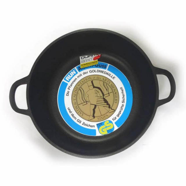 ルン　RUN　ドイツ製　フライパン　手製鋳造　シルバーストーン