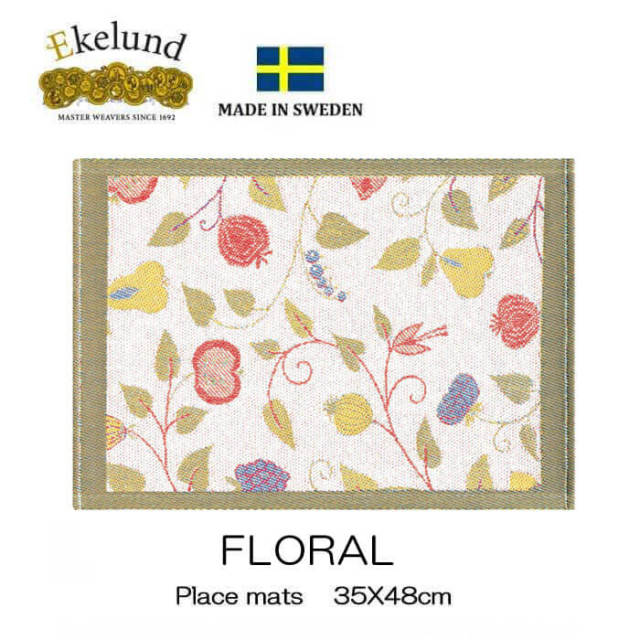エーケルンド　ランチョンマット　プレイスマット　花