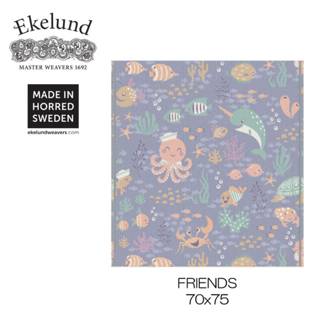エーケルンド Ekelund FRIENDS 70×75cm 【ベビーブランケット
