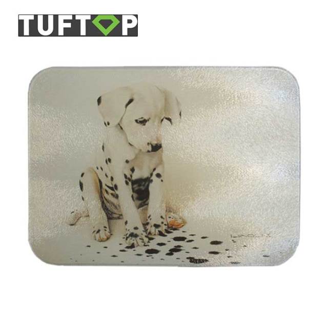 タフトップ　ダルメシアン　ガラスまな板