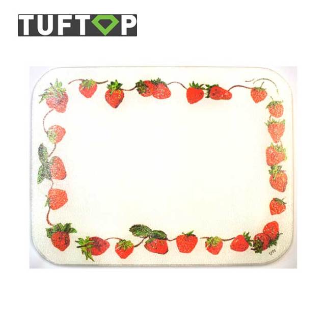 タフトップ TUFTOP ガラスまな板 カッティングボード 『フルーツ＆花 