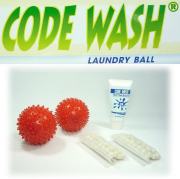 コードウォッシュ　CODEWASH　洗濯ボール　新型　2個入り　レッド【洗剤いらず・洗剤不要・除菌・清潔・省エネ・エコ】