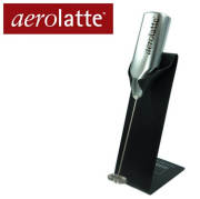 【完売】アエロラッテ　aerolatte　サテン（艶消しシルバー）黒スタンド付セット　ミルクフォーマー【動画】