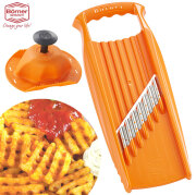 ドイツ製 ベルナー PL 厚切りポテトワッフルスライサーXXL+安全ホルダーセット オレンジ【※セット※】