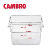 キャンブロ　CAMBRO　角型フードコンテナークリアー　１１．４Ｌ　12SFSCW【低温調理・スーヴィードシェフの温水槽に最適】