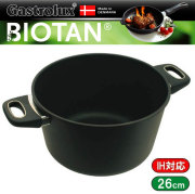 ガストロラックス Gastrolux バイオタン BIOTAN IH対応鍋深さ15cm 内径26cm 17600【PFOS/PFOAフリー】【送料無料】【動画】