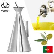 ギマランイスイホーザ Guimaraes & Rosa ステンレス製オリーブオイル専用ボトル 250ml【オリーブオイルポット/オリーブオイルボトル/オイルディスペンサー/オイルコンテナ/漏れないオイル差し/保存容器/18-10高級ステンレス/三角フラスコ型/遮光】