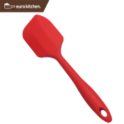 ユーロキッチン eurokitchen 一体型シリコンスパチュラ フィン型 中 赤(レッド)シリコンへら 18x59x257mm 食洗機対応【ハンドクリーナー オールシリコン】