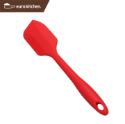 ユーロキッチン eurokitchen 一体型シリコンスパチュラ フィン型 小 赤(レッド)シリコンへら 17x49x249mm 食洗機対応【ハンドクリーナー オールシリコン】
