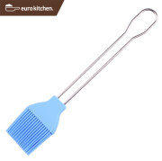 ユーロキッチン eurokitchen シリコンブラシ 22cm ステンレス柄 青 シリコーン刷毛/食洗機OK【ペストリーブラシ/シリコンブラシ/シリコン刷毛】