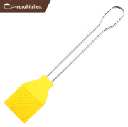 ユーロキッチン eurokitchen シリコンブラシ 22cm ステンレス柄 黄 シリコーン刷毛/食洗機OK【ペストリーブラシ/シリコンブラシ/シリコン刷毛】